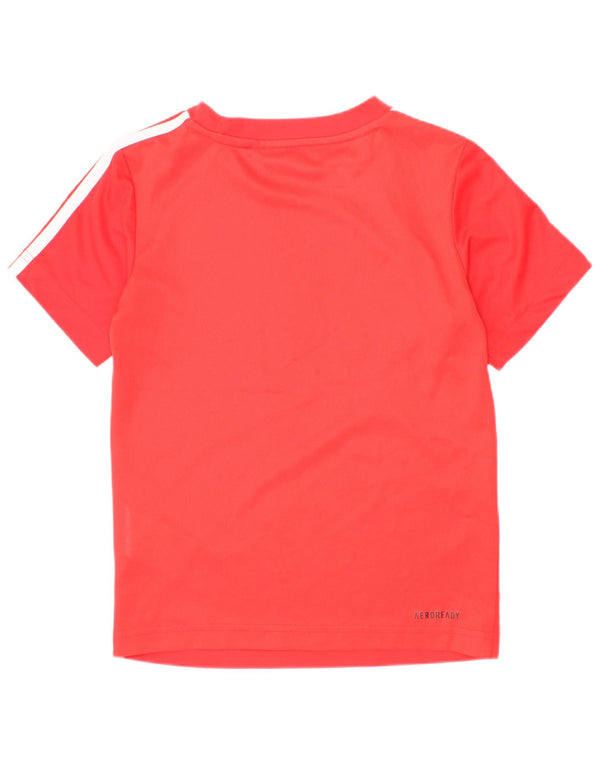 Tricou cu grafic Aeroready Adidas pentru băieți Top 4-5 ani poliester roșu