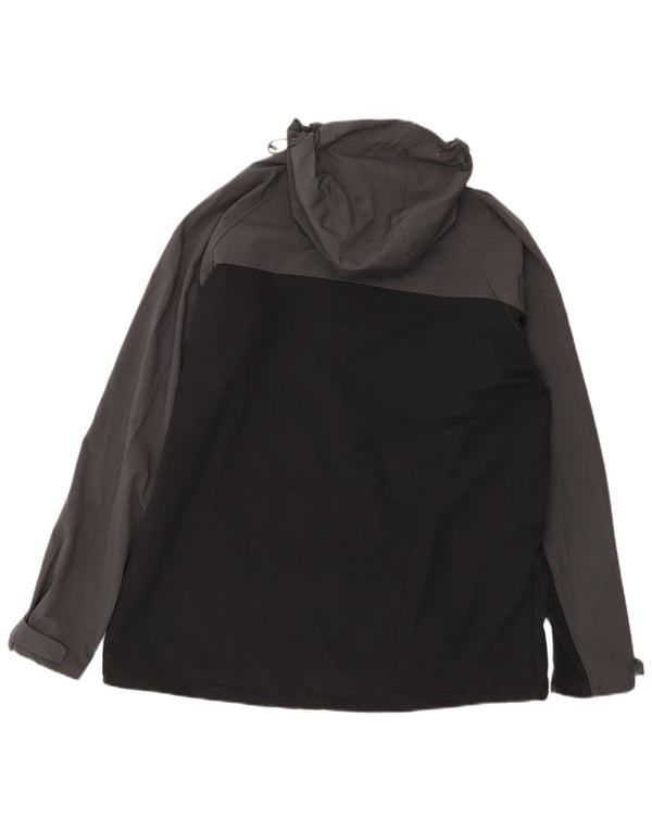 Jachetă de ploaie cu glugă pentru bărbați Mountain Warehouse UK 42 XL Negru Colorblock
