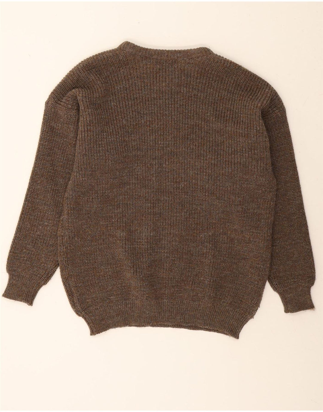 Pulover BARBOUR pentru bărbați cu gât crew, lână nouă, kaki mediu