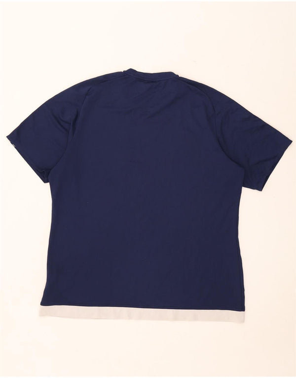Tricou Adidas Climalite pentru bărbați Top XL Bleumarin Poliester Colorblock