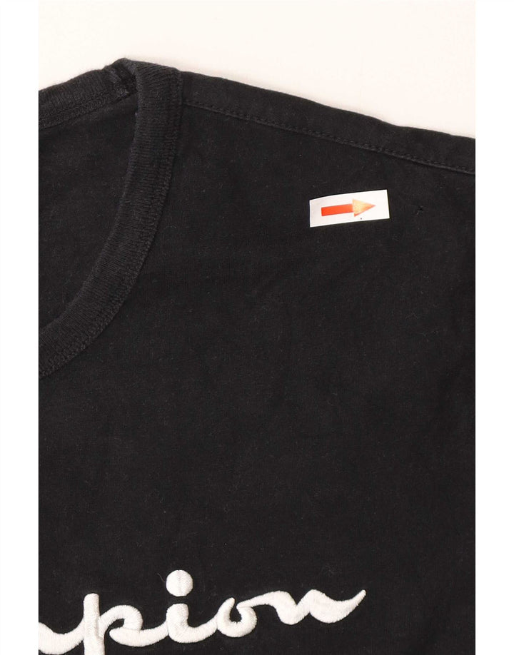 Tricou grafic pentru bărbați Champion Top mic bumbac negru