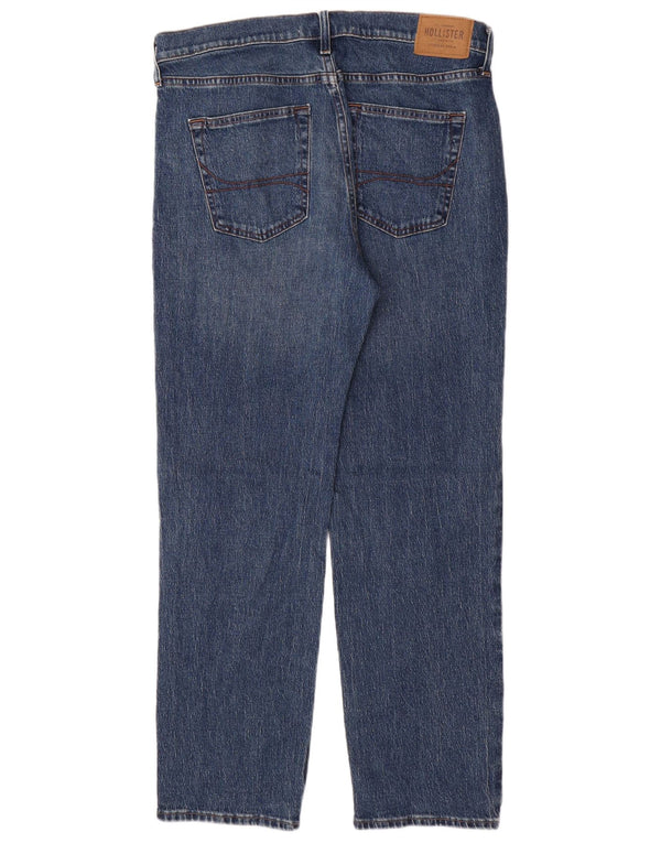 Blugi Hollister pentru bărbați largi W34 L32 bumbac albastru