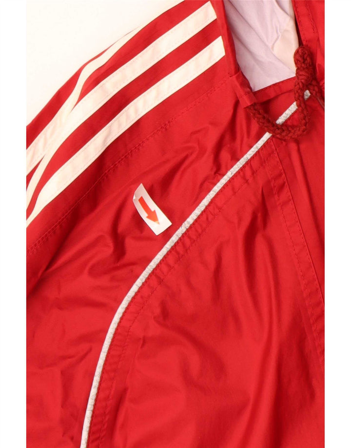Jachetă de ploaie cu glugă Adidas pentru bărbați Marea Britanie 44/46 Poliamidă roșie mare