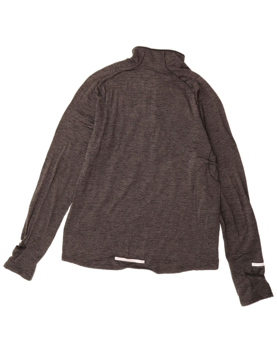 Top de trening pentru bărbați Dri Fit, cu fermoar și gât, cu pulover, gri mediu