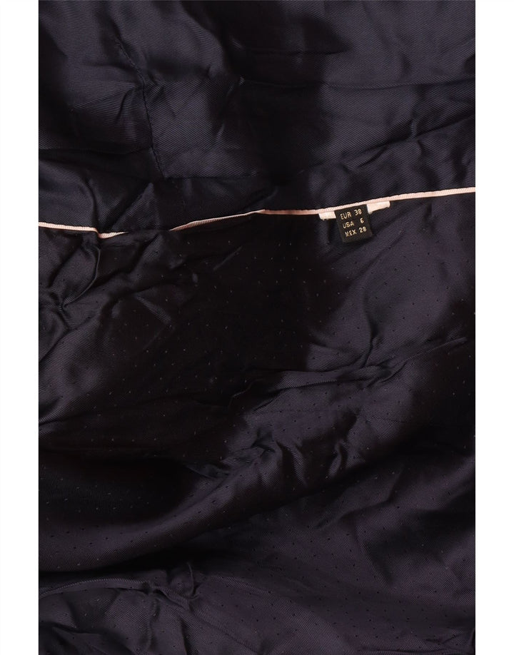 Massimo Dutti Jachetă de damă din catifea cu 1 nasture EU 38 Albastru bleumarin mediu