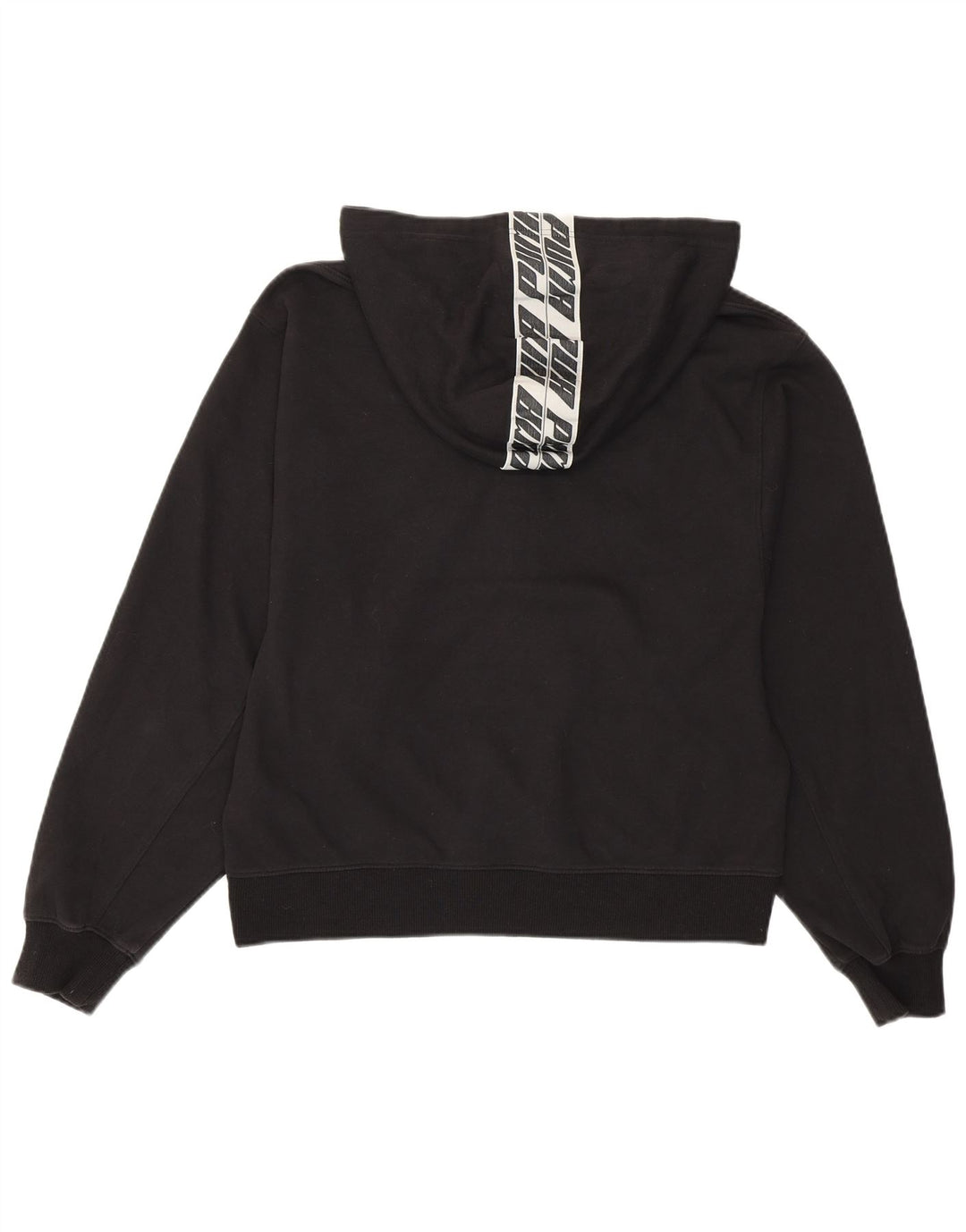 Pulover cu glugă cu grafic PUMA pentru femei UK 16, mare, negru, bumbac