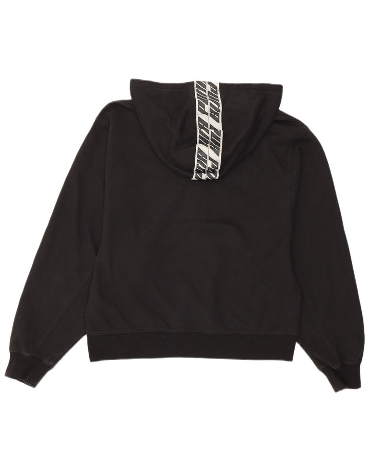 Pulover cu glugă cu grafic PUMA pentru femei UK 16, mare, negru, bumbac