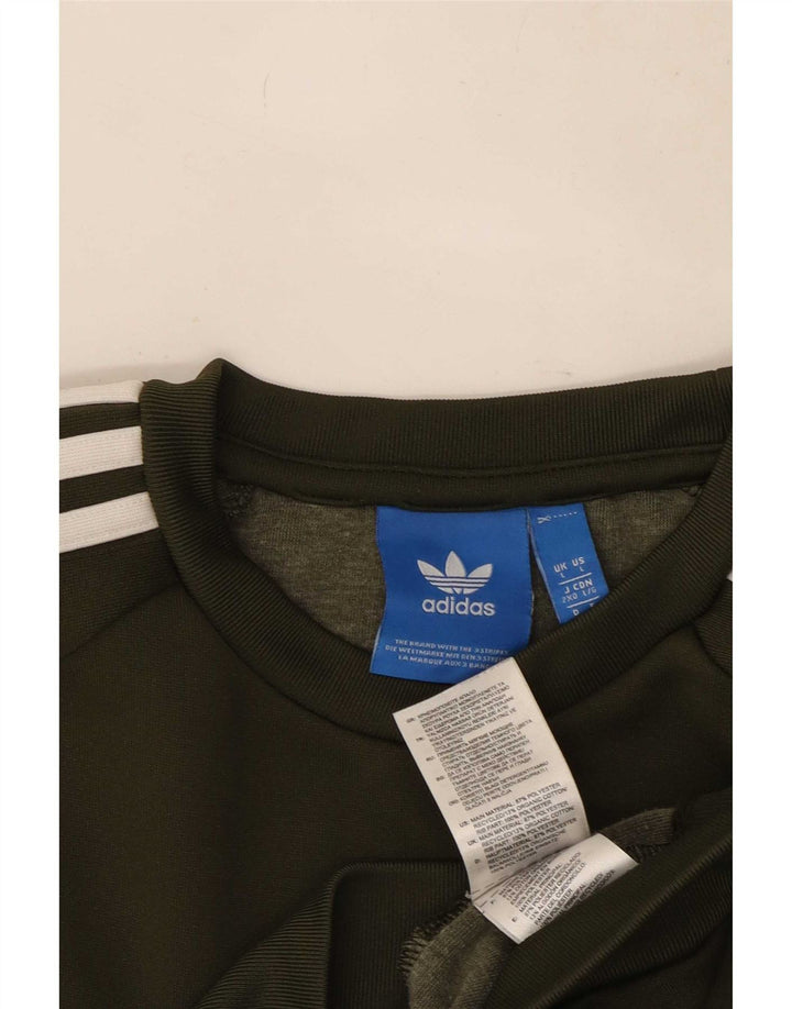 Pulover pentru bărbați Adidas Pulover mare Kaki Poliester
