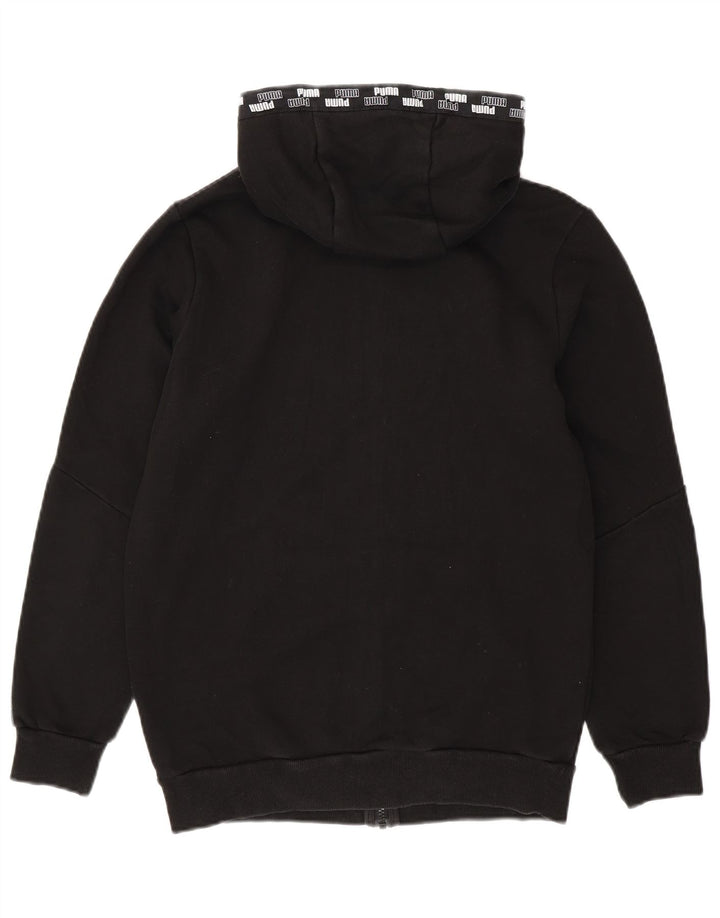 Pulover Puma Graphic Zip pentru bărbați, bumbac mic, negru