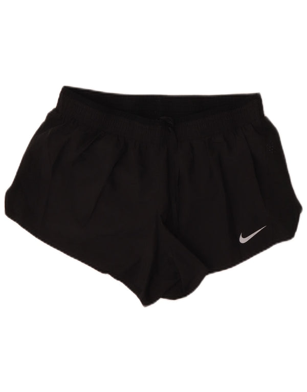 Pantaloni scurți sport Nike Dri Fit pentru femei UK 16, mari, negru, poliester