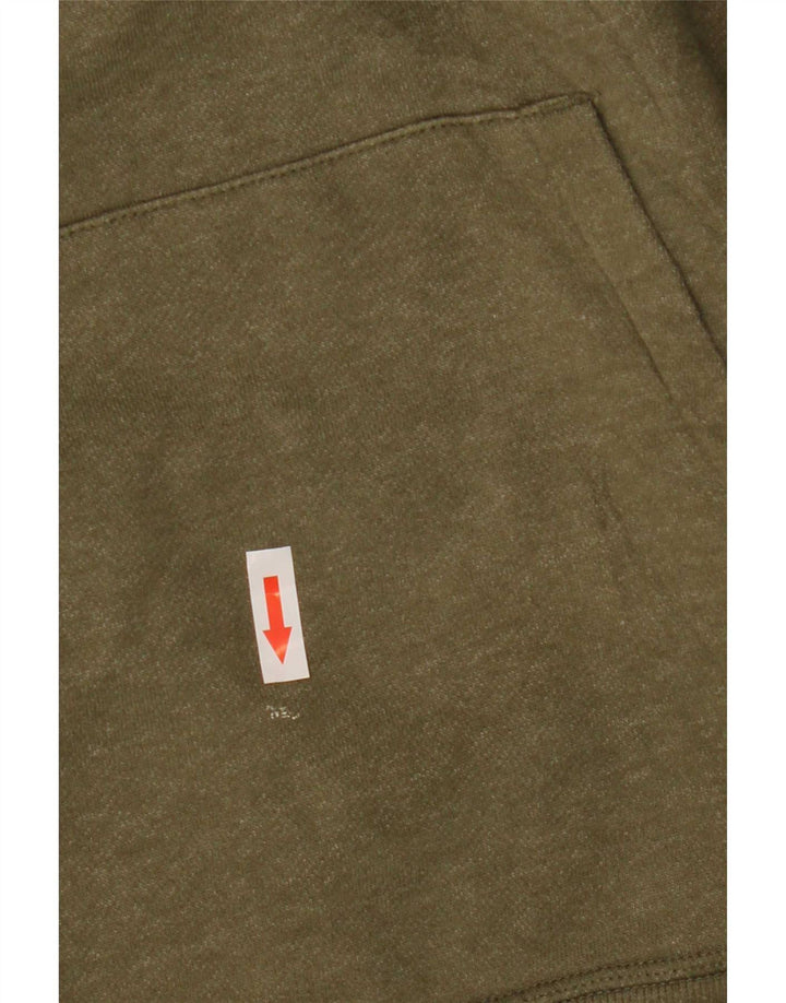 Pulover Levi's pentru bărbați cu glugă grafică, bumbac mediu kaki
