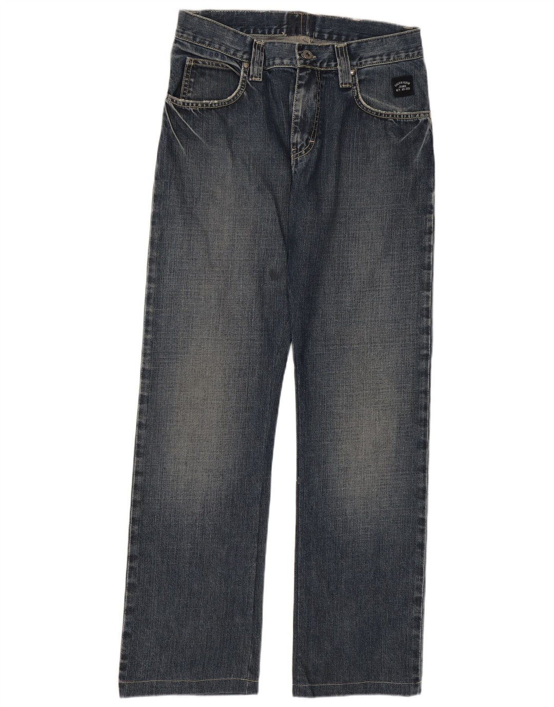 Blugi drepti pentru femei Calvin Klein W33 L30 Bumbac albastru