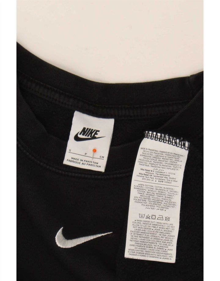 Pulover supradimensionat pentru femei Nike UK 10 Bumbac negru mic
