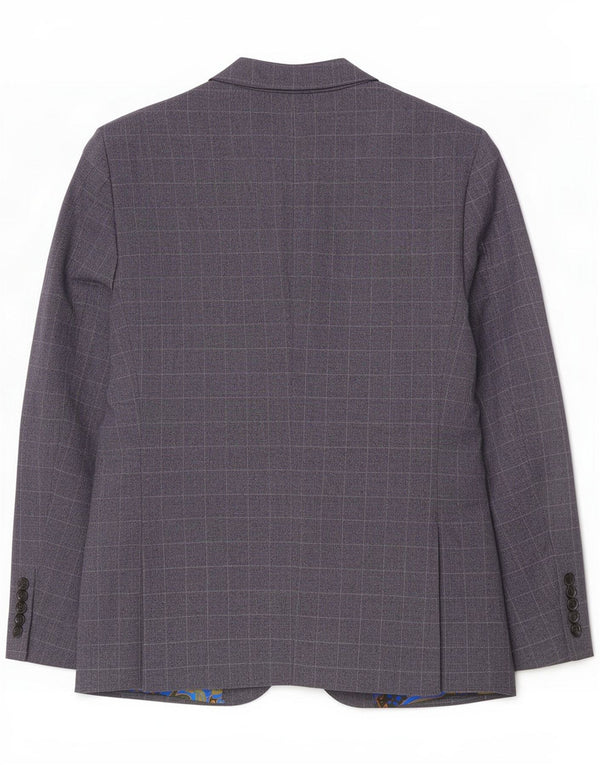 Marks & Spencer jachetă pentru bărbați scurtă cu 2 nasturi UK 42 XL bleumarin Check