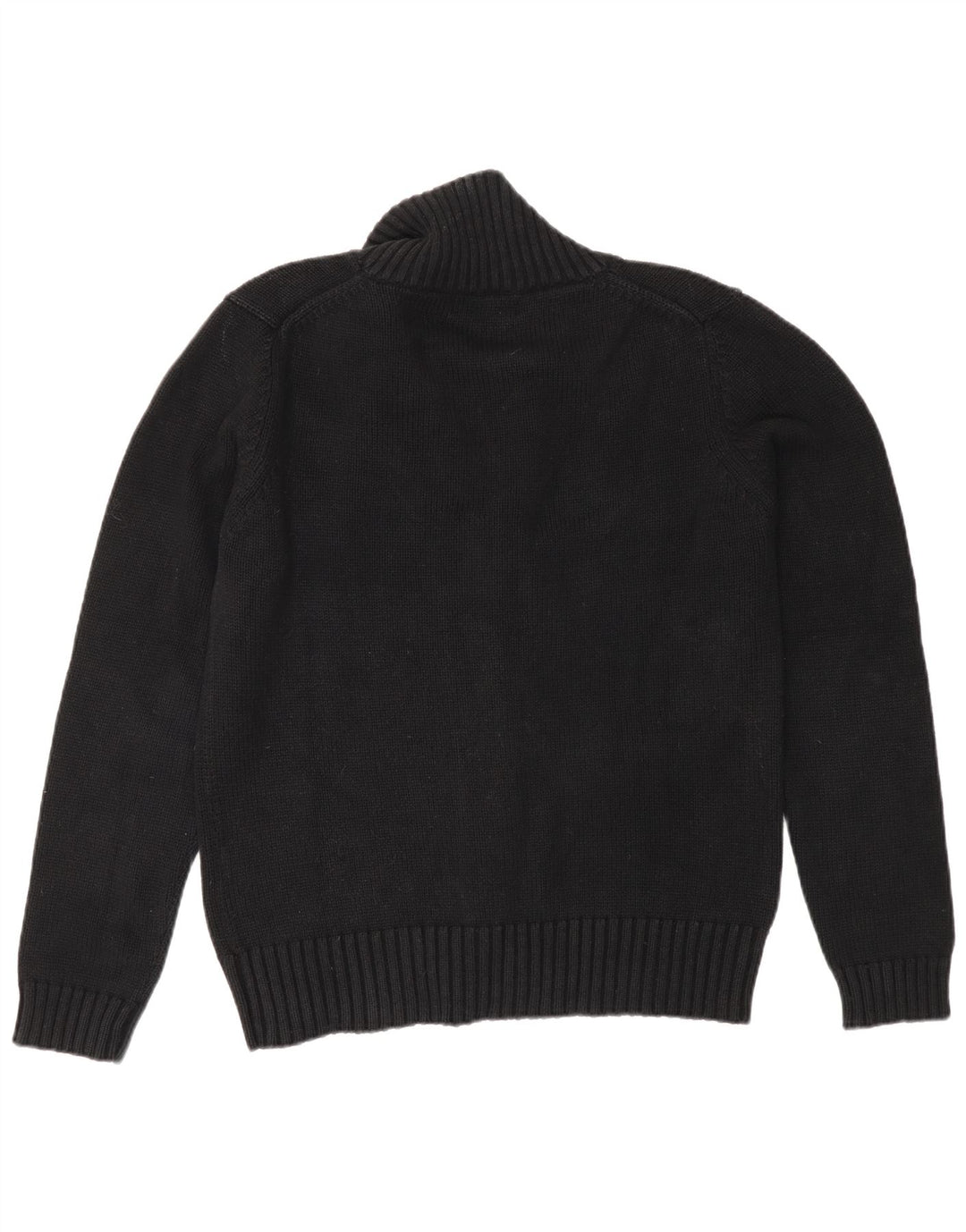 Pulover cardigan pentru bărbați Zara, bumbac mediu negru, clasic