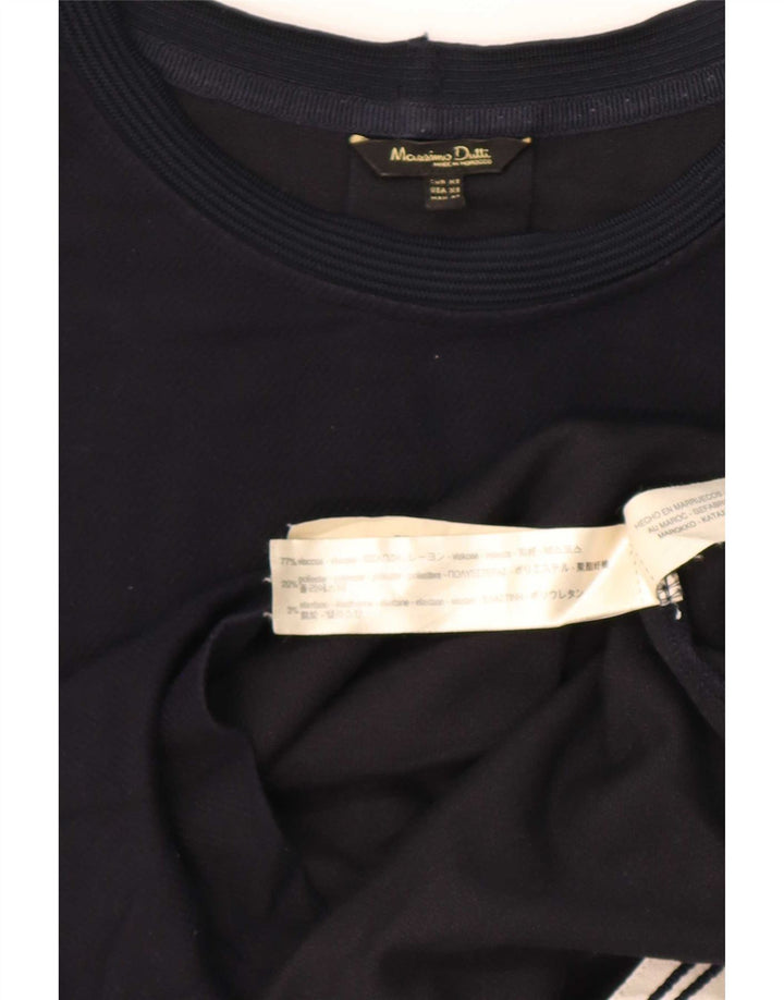 Massimo Dutti Top supradimensionat pentru femei cu mânecă lungă UK 6 XS Viscoză bleumarin