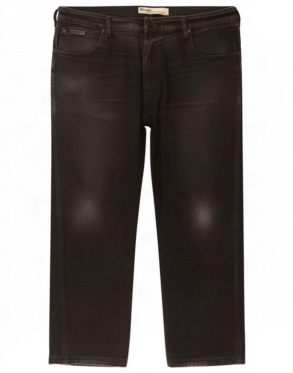 Blugi drepti pentru bărbați Wrangler W40 L27 bumbac negru