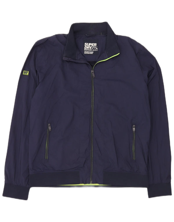 Jachetă Bomber pentru bărbați Superdry UK 42 XL Nailon bleumarin