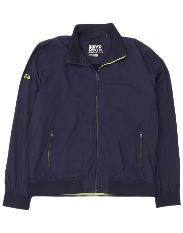 Jachetă Bomber pentru bărbați Superdry UK 42 XL Nailon bleumarin
