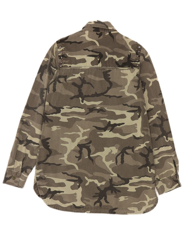 Jachetă Zara femei Trafaluc Utility UK 6 XS Verde Camuflage Bumbac