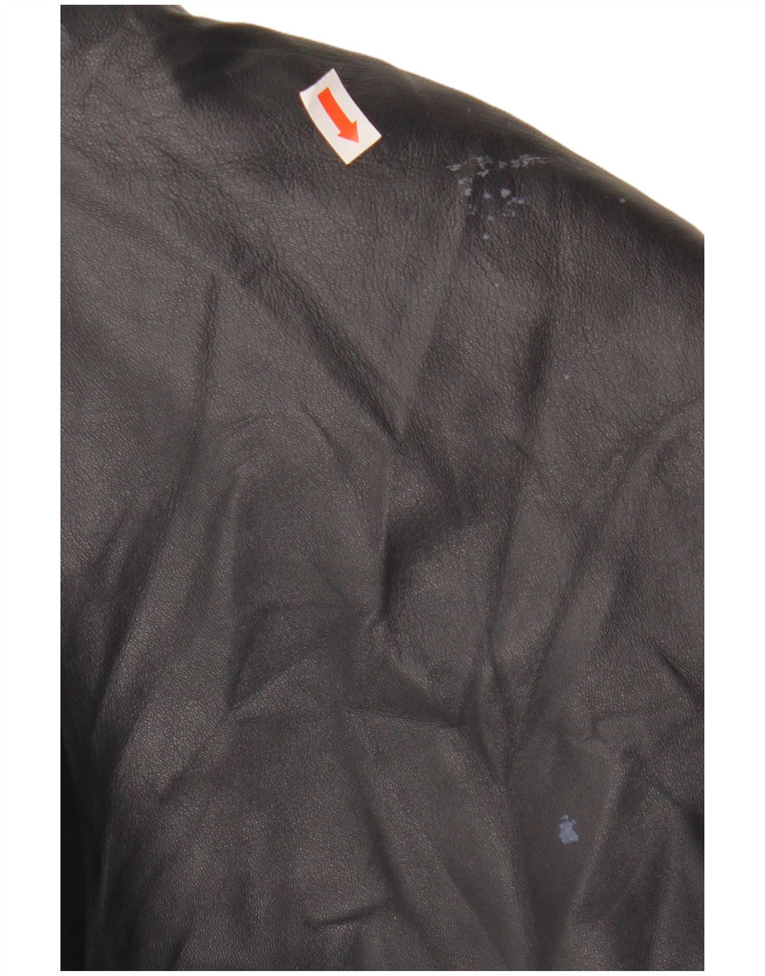 PER ME Jachetă de piele pentru femei UK 22 2XL Piele neagră