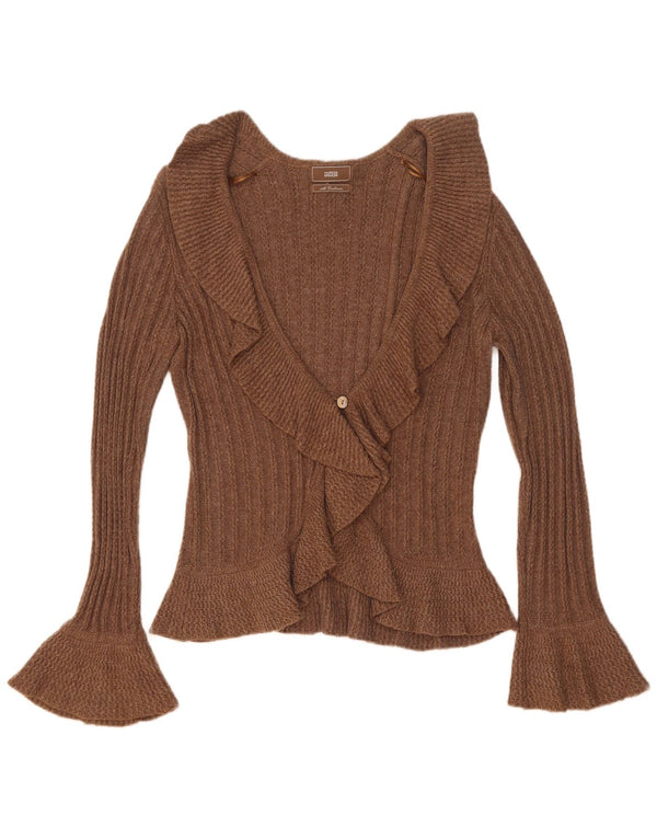 Pulover cardigan pentru femei Marks & Spencer UK 12, bumbac maro mediu