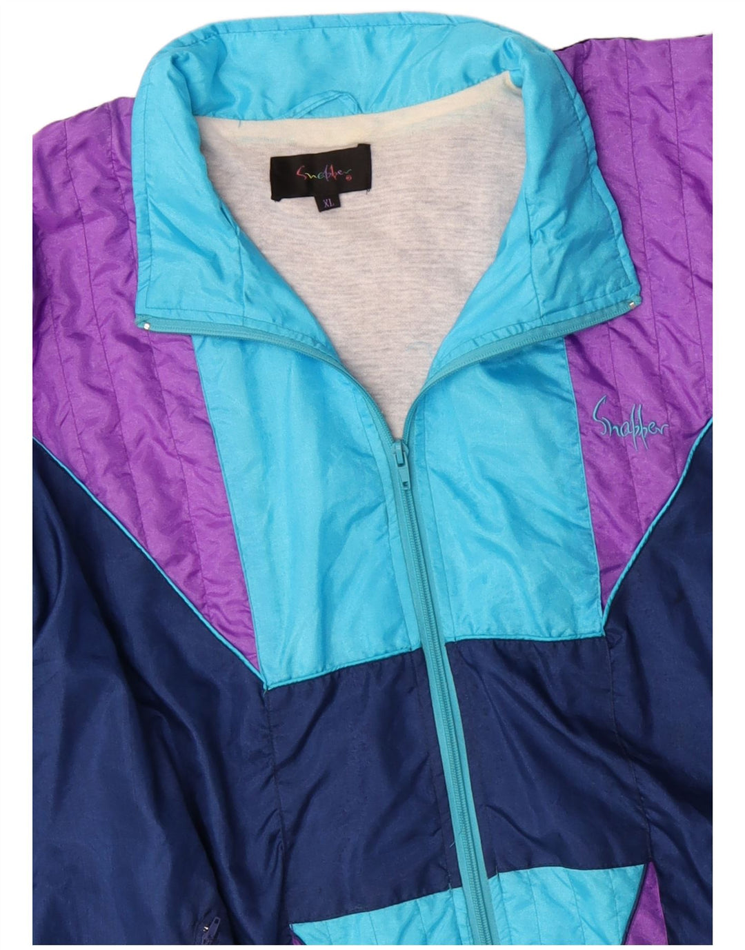 Jachetă de trening pentru bărbați VINTAGE, XL, albastru, nailon color bloc