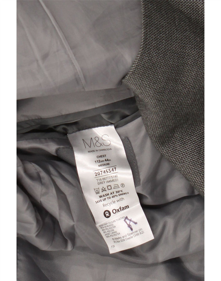 Marks & Spencer jachetă pentru bărbați cu 2 nasturi, UK 44 2XL, poliester gri