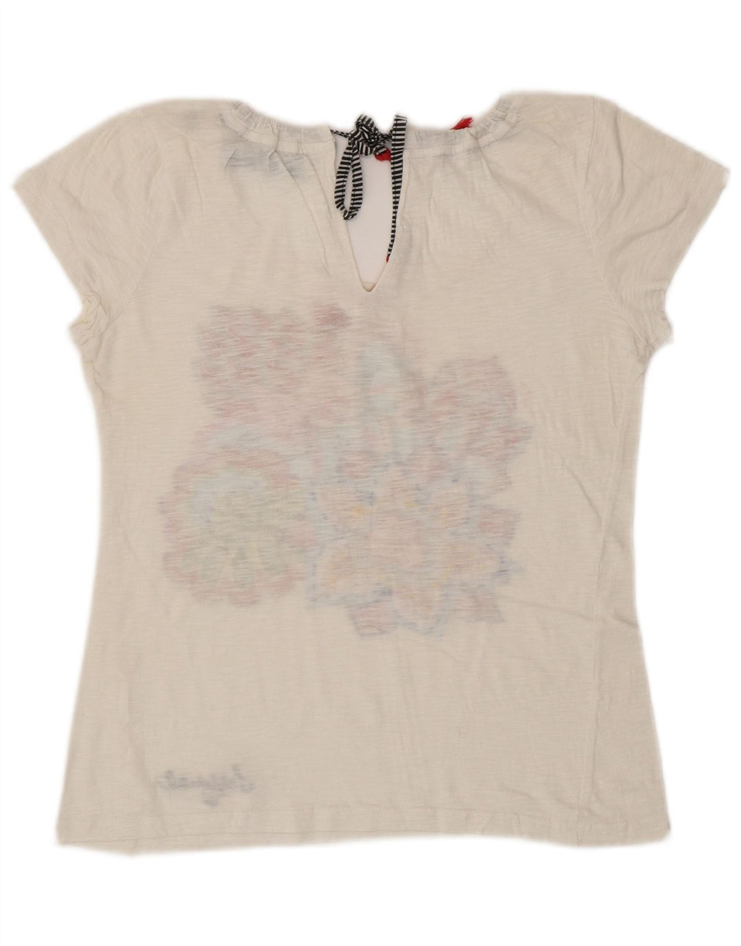 DESIGUAL Tricou grafic pentru femei Top UK 12 Medium White Floral