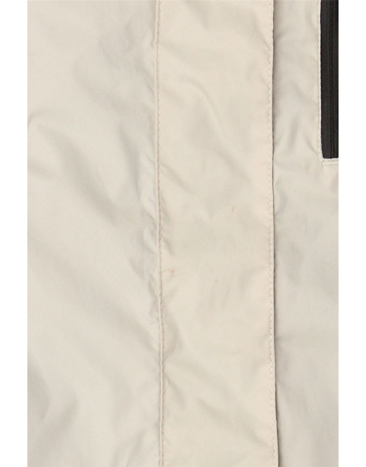 Jachetă de vânt pentru femei IGUANA, cu glugă, EU 46 XL, alb, bloc de culoare