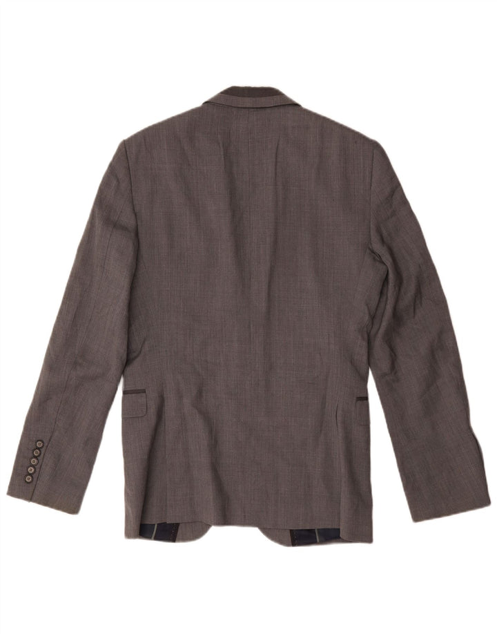 Blazer pentru bărbați Zara, cu 2 nasturi, UK 38 Lână, gri mediu