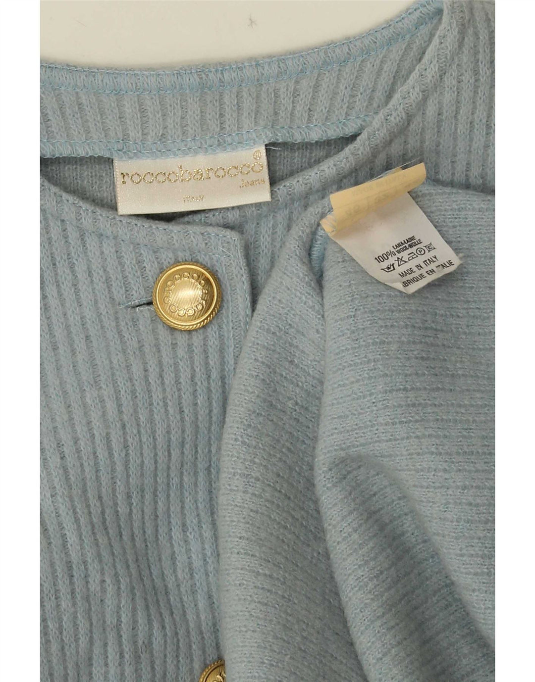 Pulover cardigan asimetric pentru femei Roccobarocco IT 46 Large Blue
