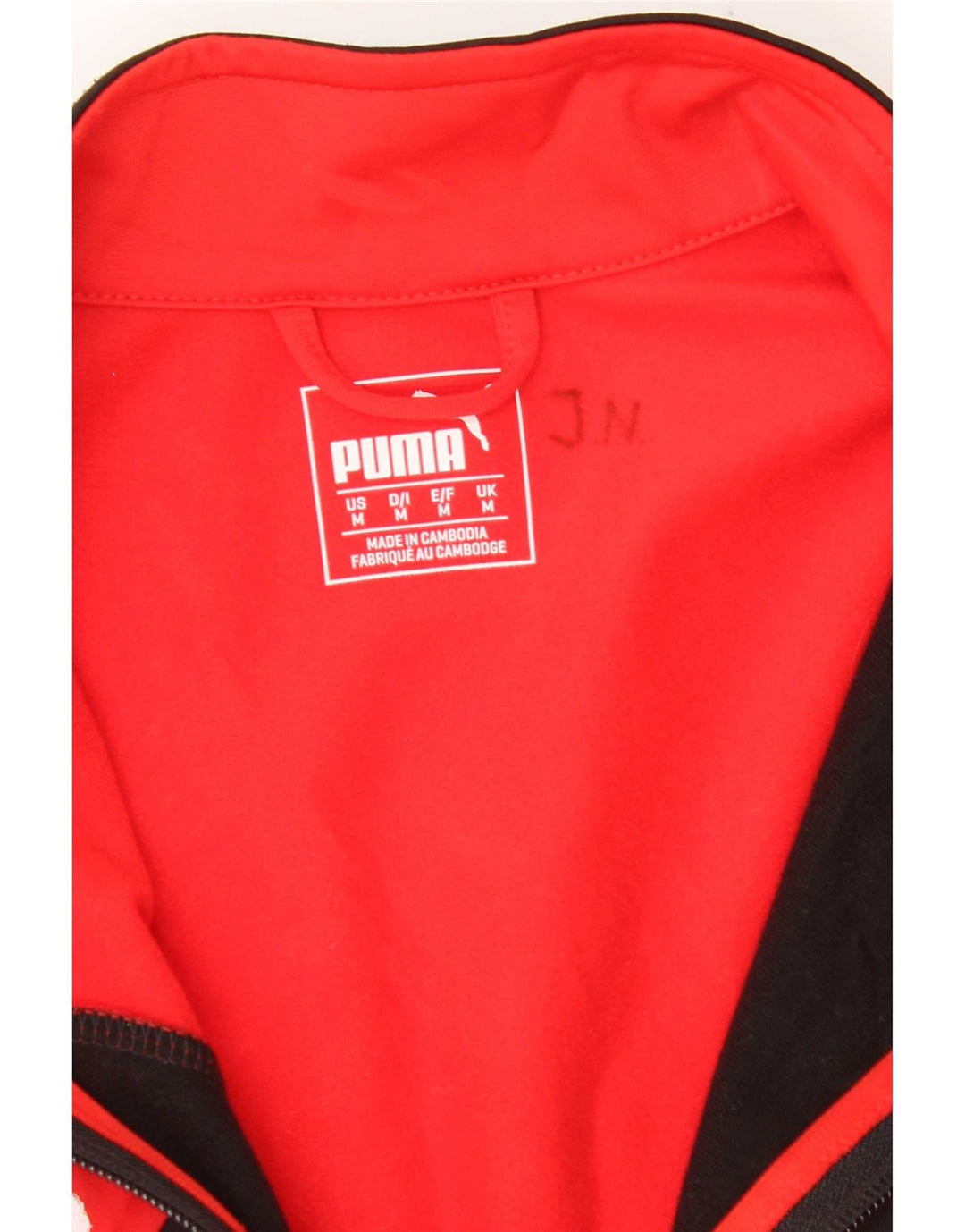 Jachetă de top Puma Deutshland Graphic pentru bărbați, roșu mediu, color block