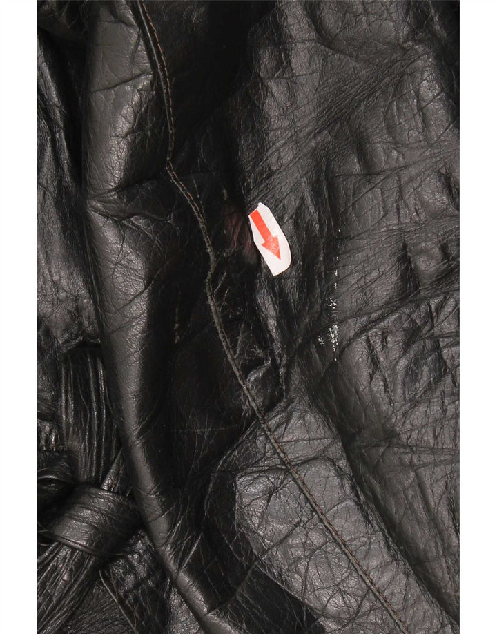 Geacă de piele vintage pentru femei IT 48 XL neagră