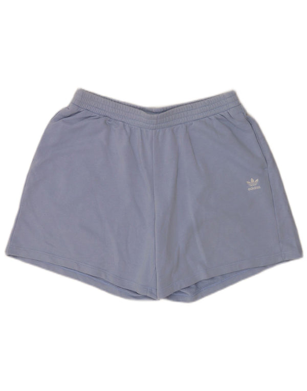 Adidas Womens Sport Shorts UK 20/22 XL  Blue Cotton