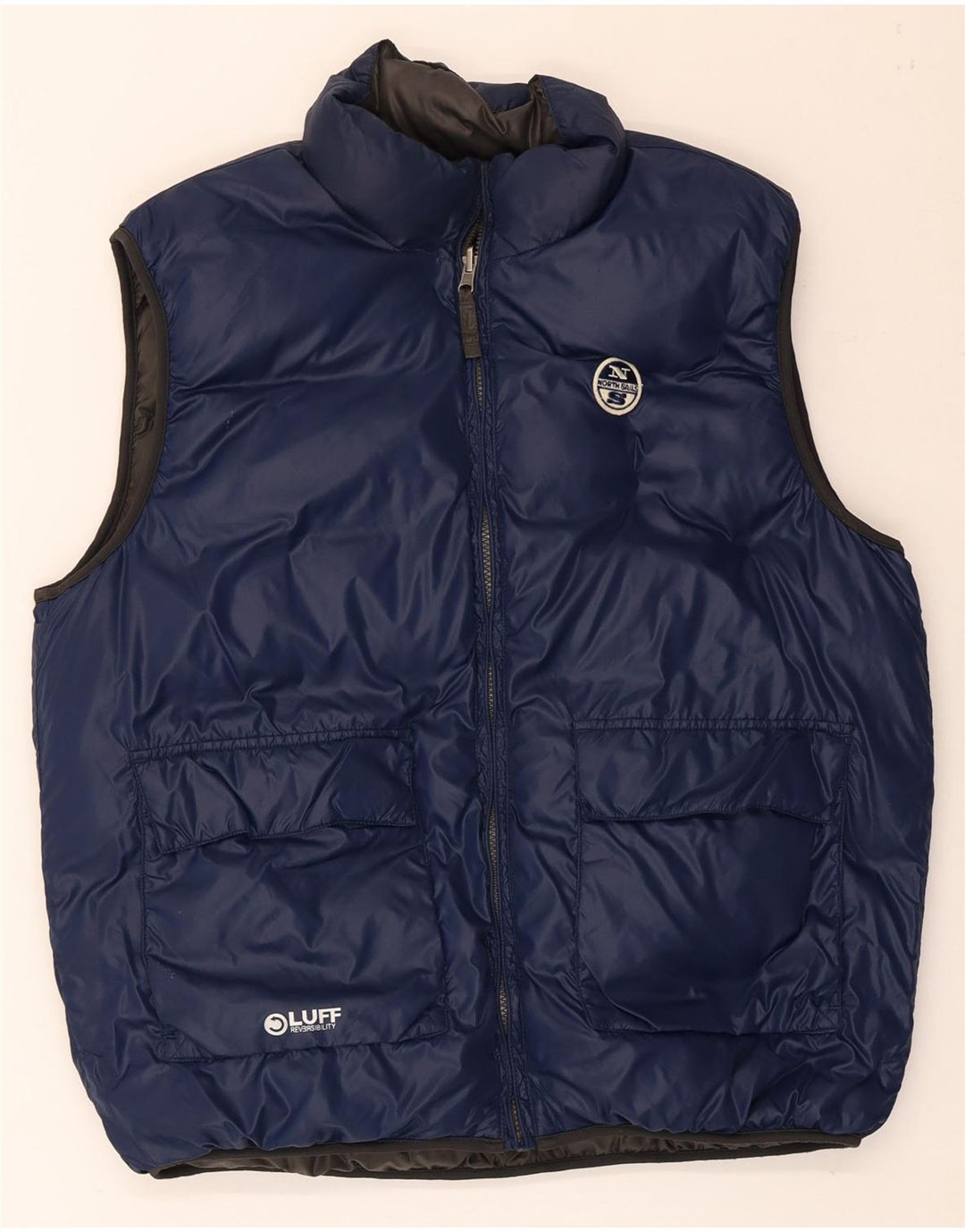 Gilet reversibil North Sails pentru bărbați, UK 42 XL, poliamidă gri