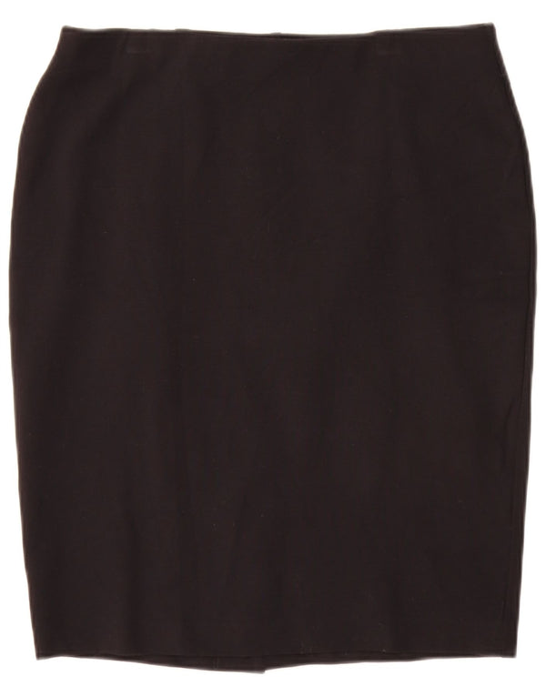Fusta creion pentru femei Marks & Spencer UK 14 Large W32 Black Viscose