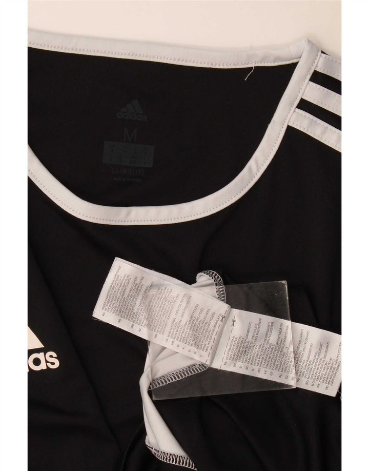 Tricou Adidas Climalite pentru bărbați Top Mediu Negru Poliester Colorblock