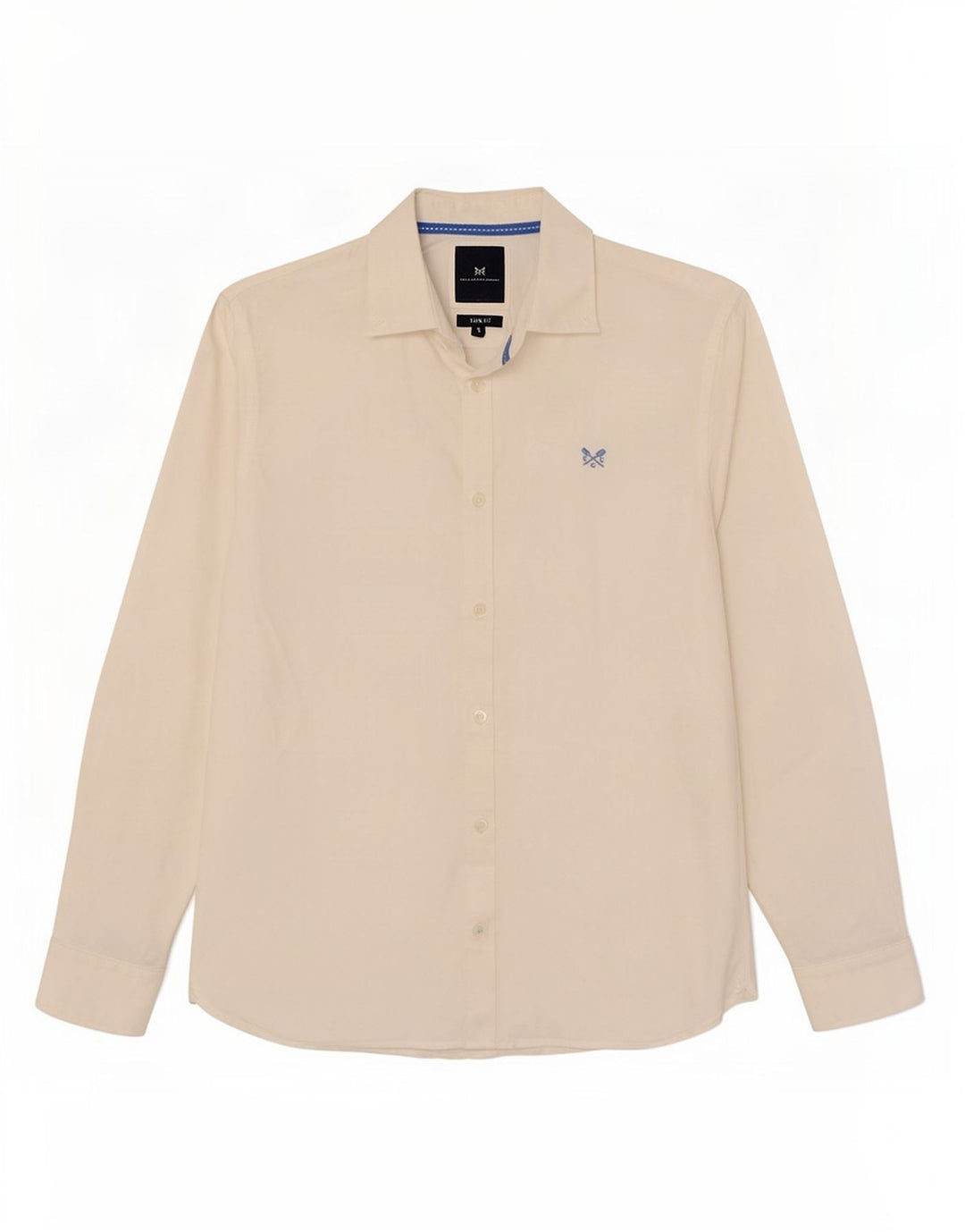 Crew Clothing Cămașă Slim Fit pentru bărbați Bumbac alb mic