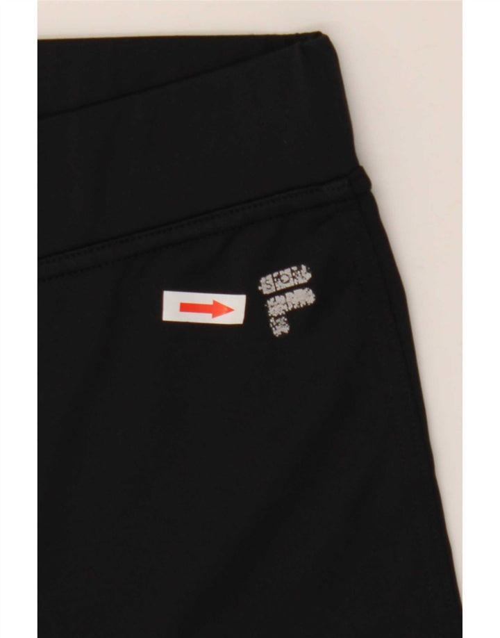 Pantaloni de trening Fila Capri pentru femei UK 10 Poliester negru mic