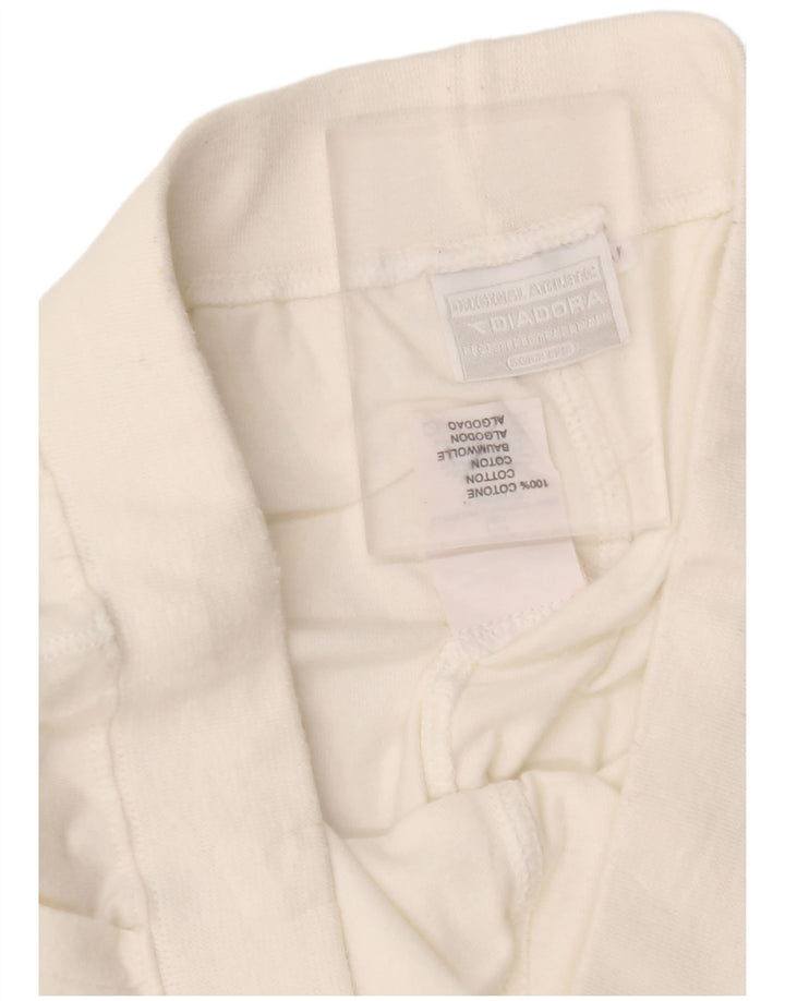DIADORA Pantaloni de trening Capri cu picioare largi pentru femei UK 12 Medium White