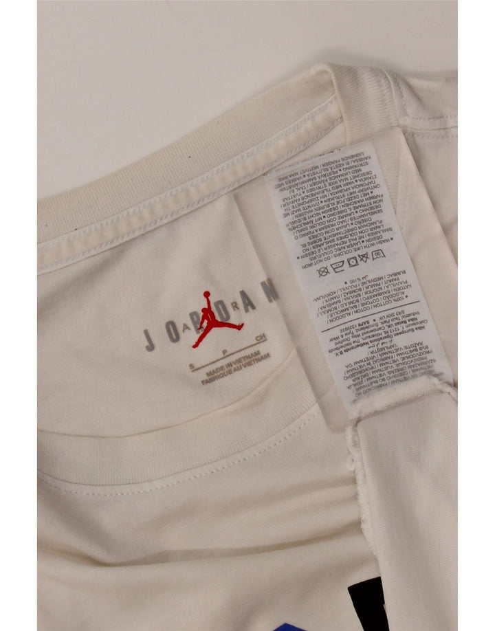 Tricou grafic Jordan pentru bărbați Top mic Bumbac alb