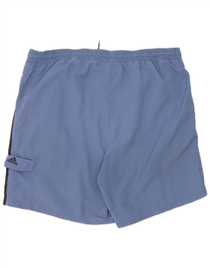 Pantaloni scurți sport cargo adidas pentru bărbați XL, poliester albastru