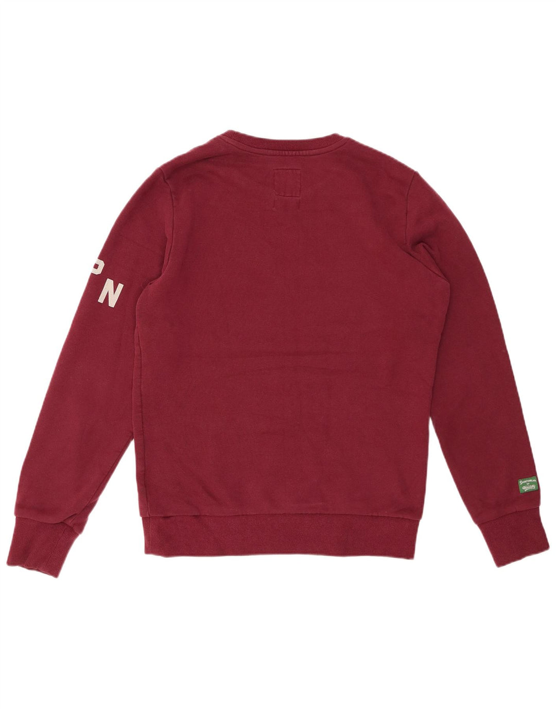 SUPERDRY Hanorac grafic pentru bărbați Pulover Medium Burgundy Bumbac