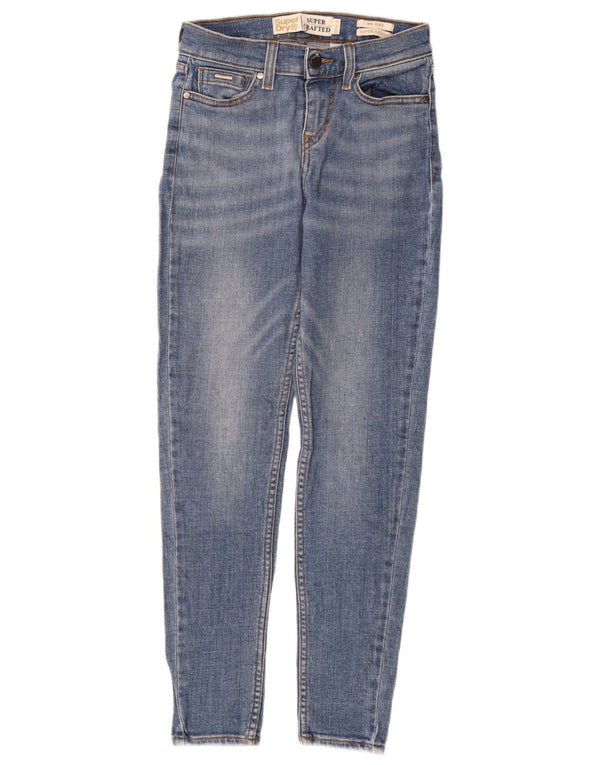 SUPERDRY blugi super skinny pentru femei cu talie medie L25 L28 bumbac albastru