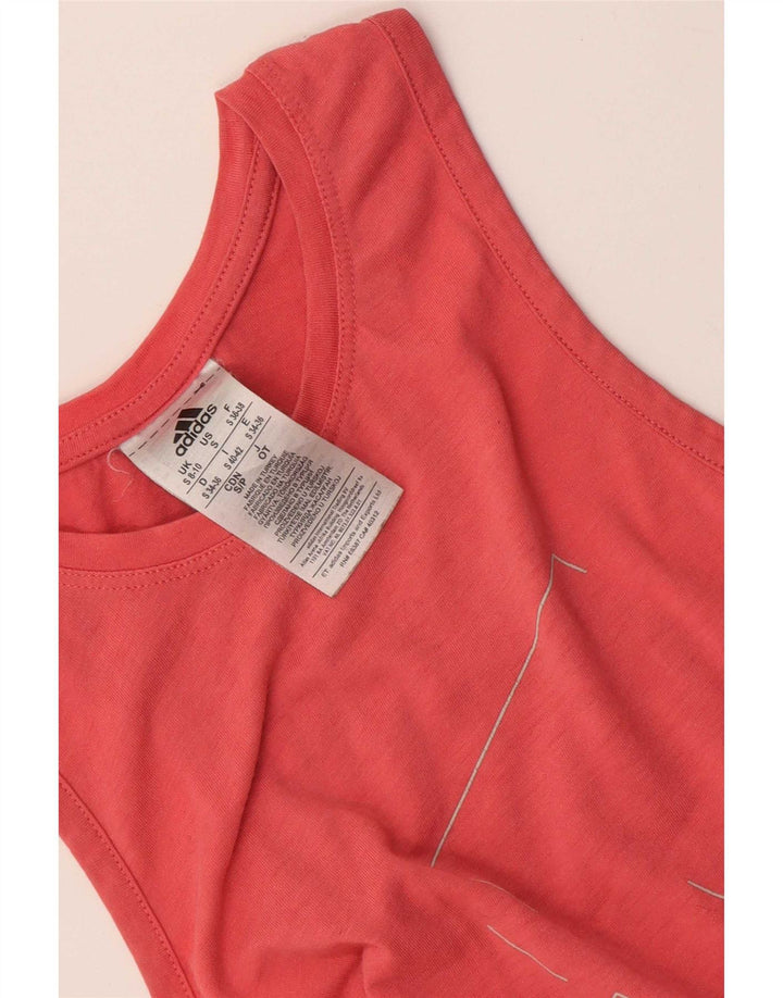 Vesta grafică pentru femei Adidas UK 8/10 Poliester mic roz