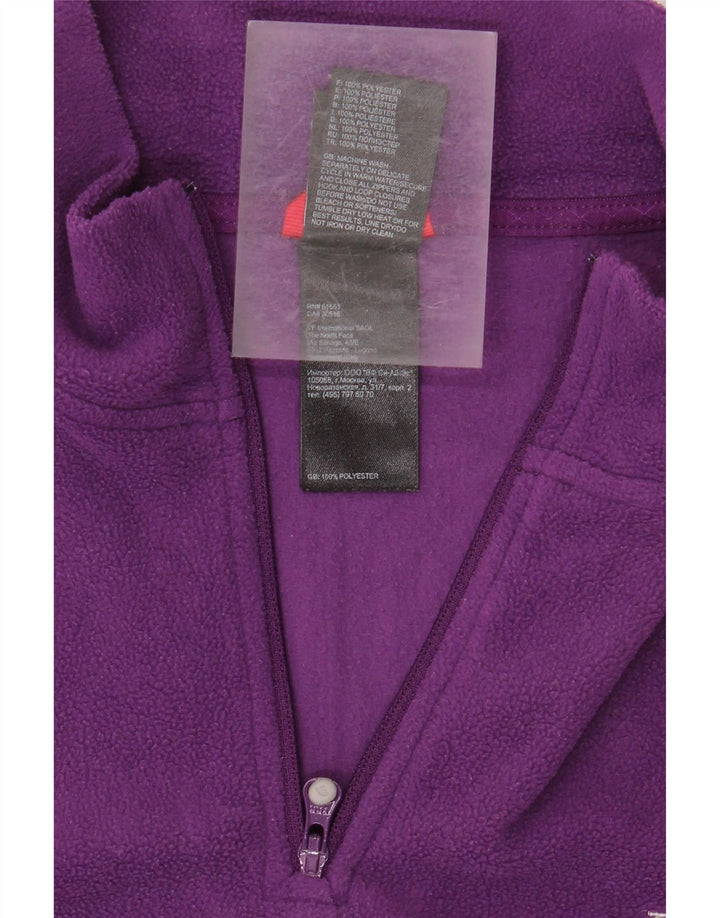 Pulover pentru femei THE NORTH FACE, cu fermoar și gât, din lână UK 16, mare, violet, poliester