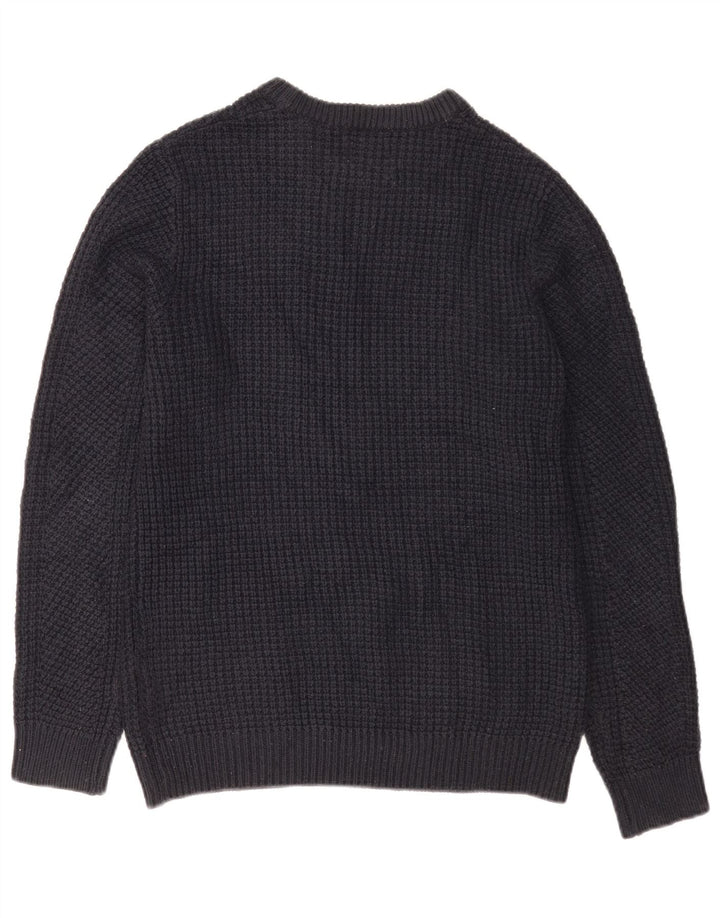 Pulover Jack & Jones pentru bărbați cu decolteu rotund, mediu acrilic, albastru bleumarin