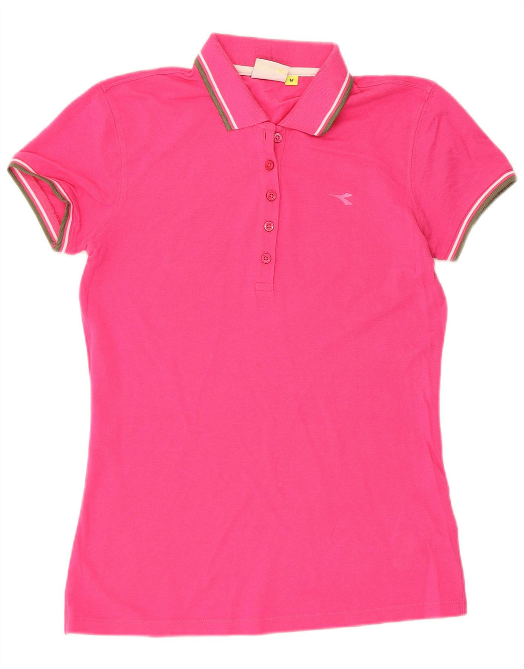 Tricou polo Diadora pentru femei UK 12, bumbac roz mediu
