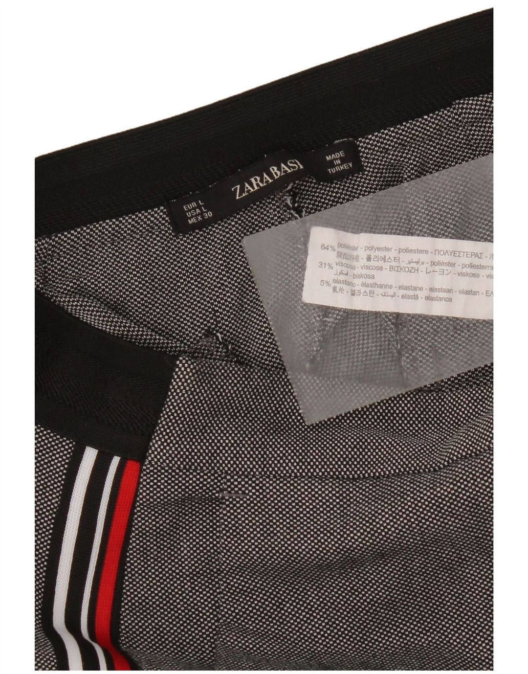 Pantaloni chino drepți pentru femei Zara L30 L27 Gri Poliester